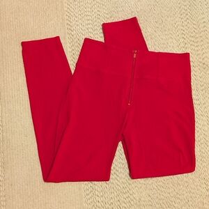 Freddy WRUP Fashion Zip High Waisted Full Length Red Leggings Pants XL